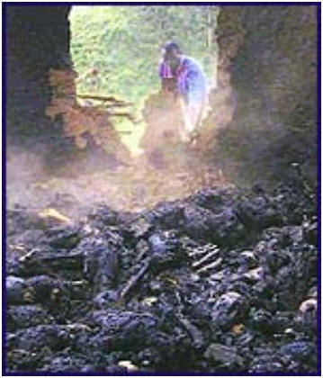 cadveres calcinados