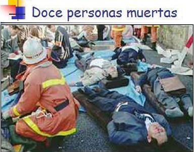 12 personas muertas por gas sarn