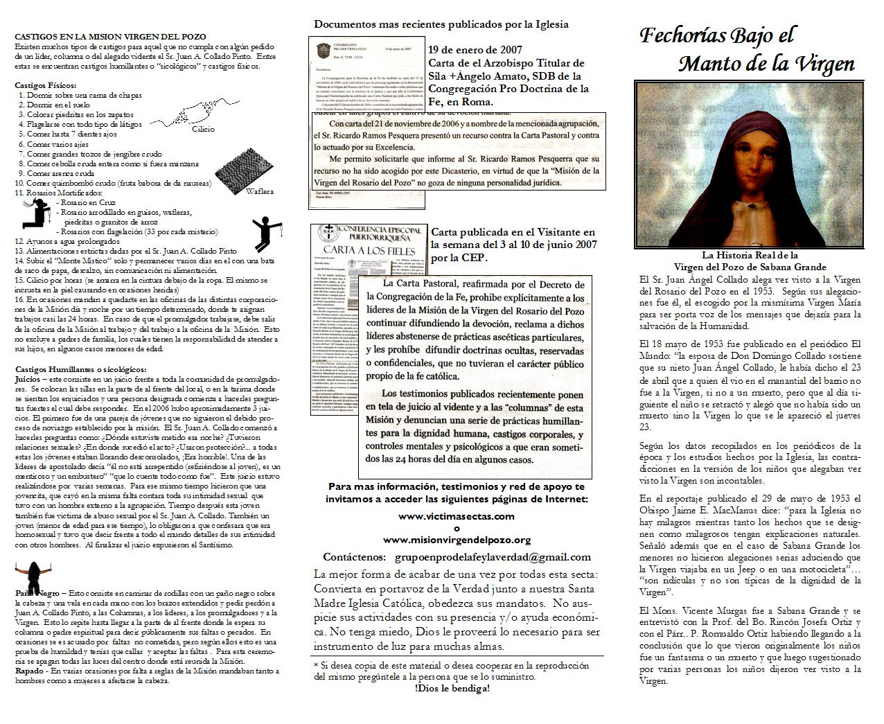 Fechorías Bajo el Manto de la Virgen